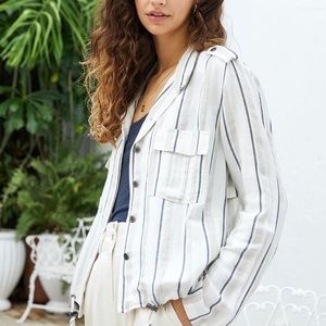 Rails Rowen coco stripe linen jacket